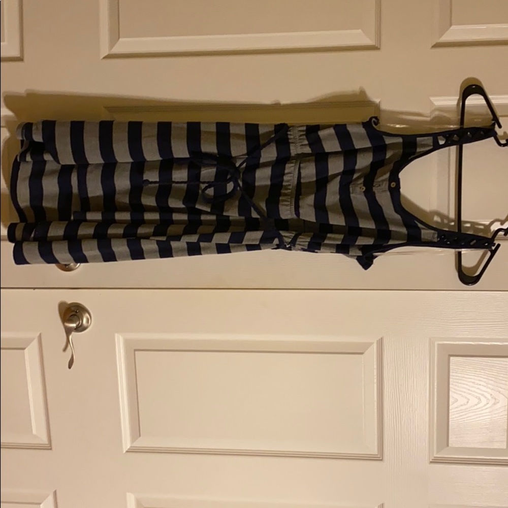 Navy and Grey striped Dress
